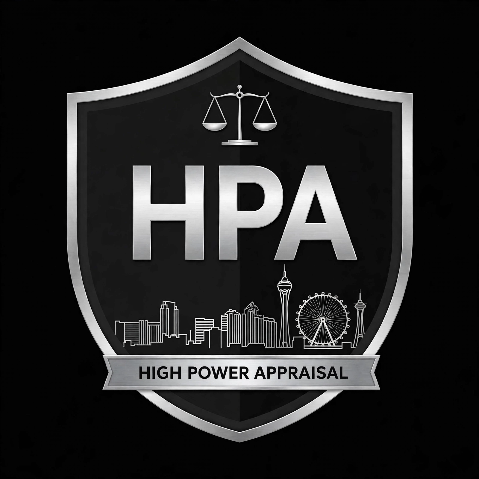 Silver and black alternate HPA shield